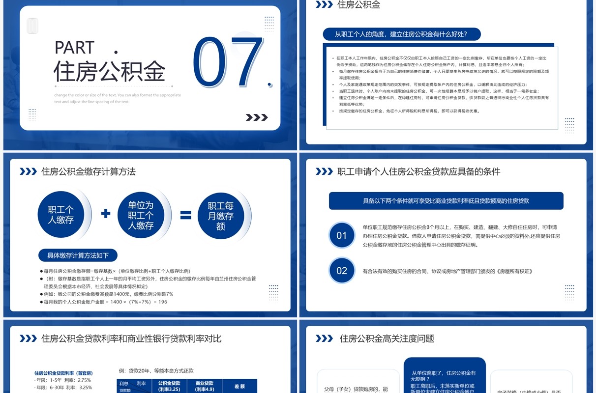蓝色商务风企业社会保险基础知识PPT模板