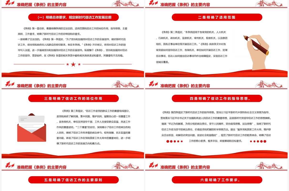 深入学习贯彻信访工作条例PPT模板