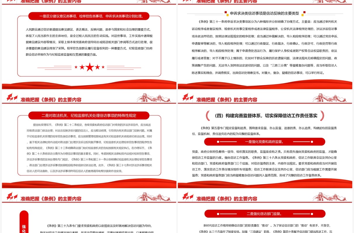 深入学习贯彻信访工作条例PPT模板
