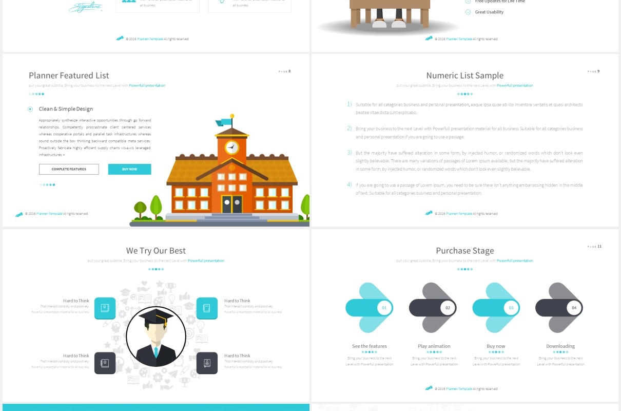 学校教育教学信息化课件PPT图片排版设计模板Education Powerpoint template