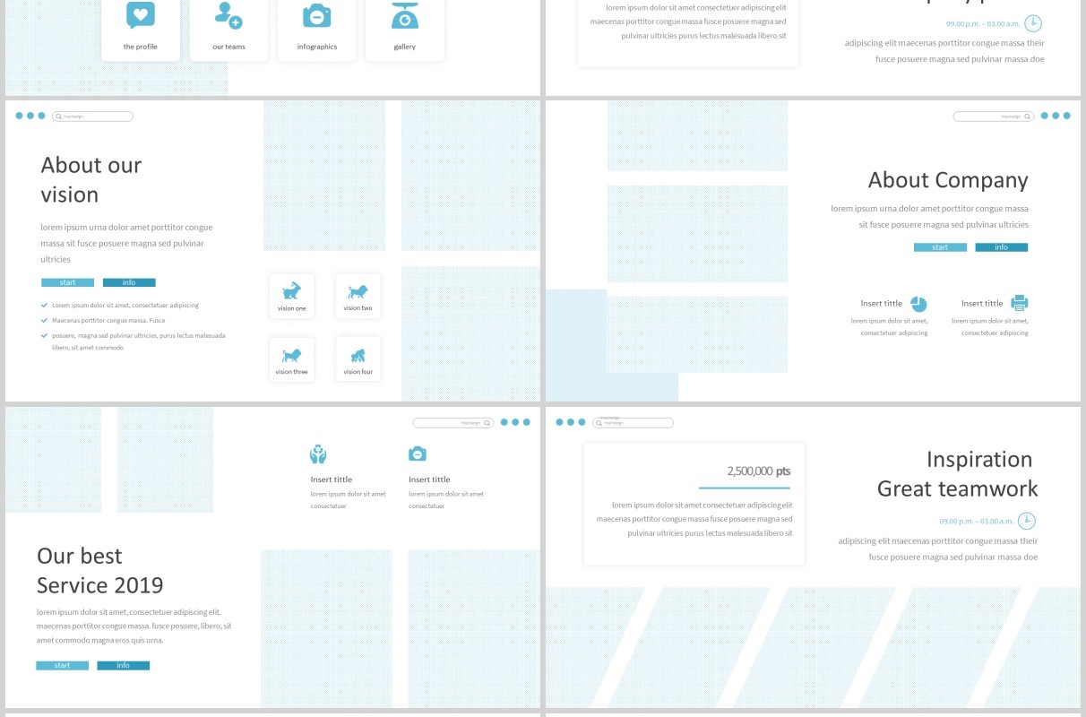 简洁公司简介PPT版式模板Etdah Powerpoint Template