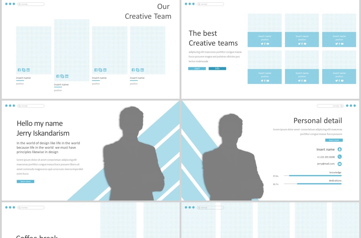 简洁公司简介PPT版式模板Etdah Powerpoint Template
