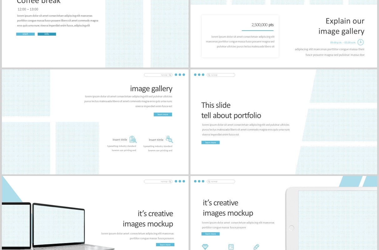 简洁公司简介PPT版式模板Etdah Powerpoint Template