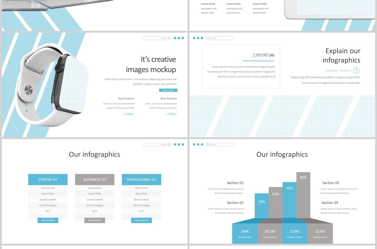 简洁公司简介PPT版式模板Etdah Powerpoint Template
