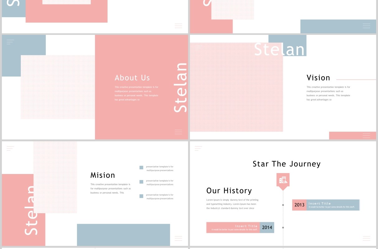 时尚工作通用PPT模板版式设计Stelan Powerpoint Template