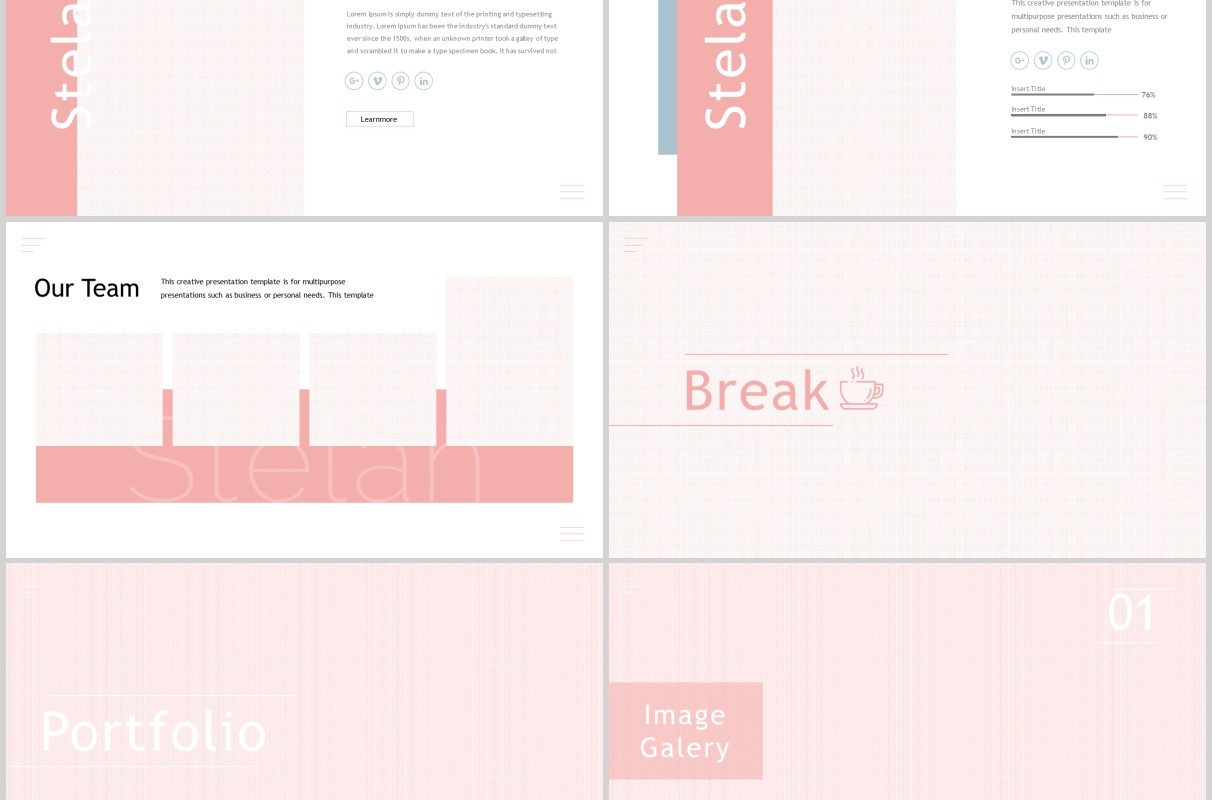 时尚工作通用PPT模板版式设计Stelan Powerpoint Template