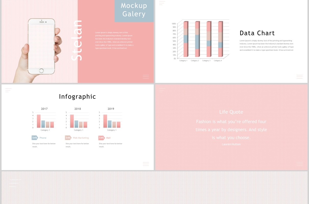 时尚工作通用PPT模板版式设计Stelan Powerpoint Template