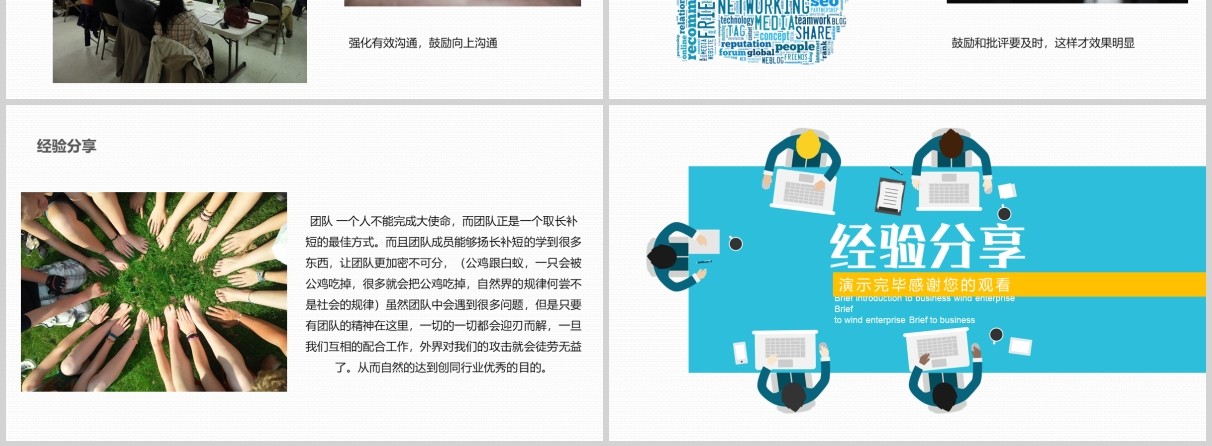 职场团队成功经验分享PPT模板