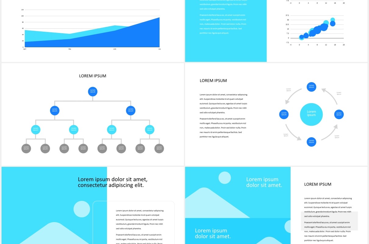 蓝色医学医疗图片排版展示PPT模板MEDICALYA - Medical Presentation Template