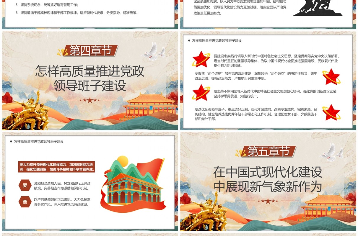 中国风全国党政领导班子建设规划纲要PPT模板