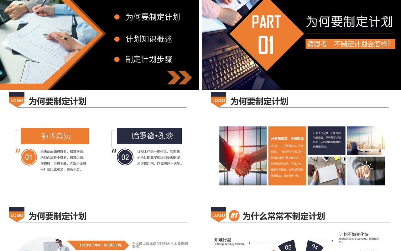 商务简约员工在职培训如何制定计划PPT模板