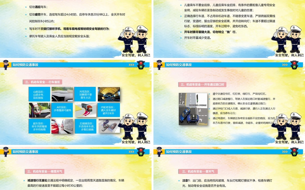 文明交通安全教育培训课件PPT模板
