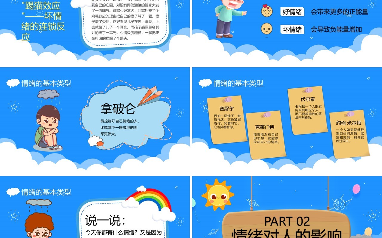 做情绪的主人小学心理课程培训PPT模板