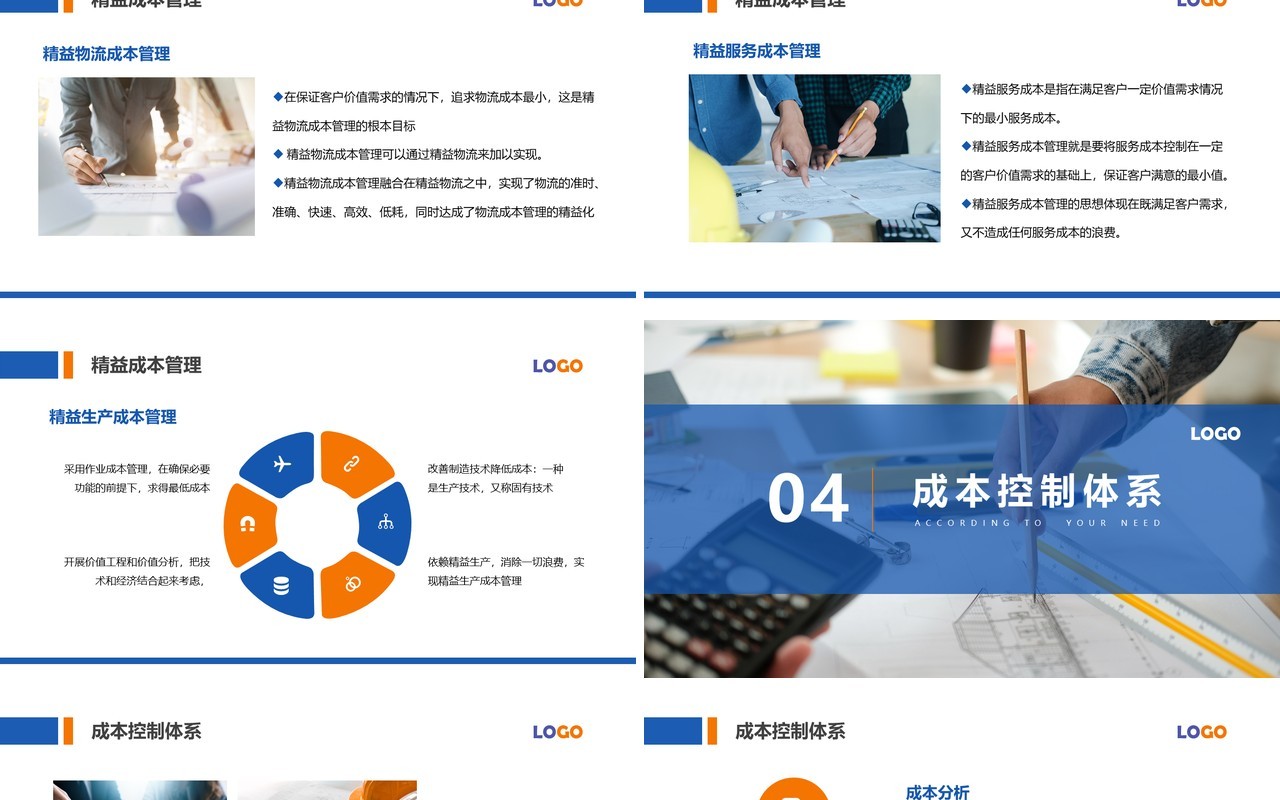 商务公司生产成本控制培训PPT模板