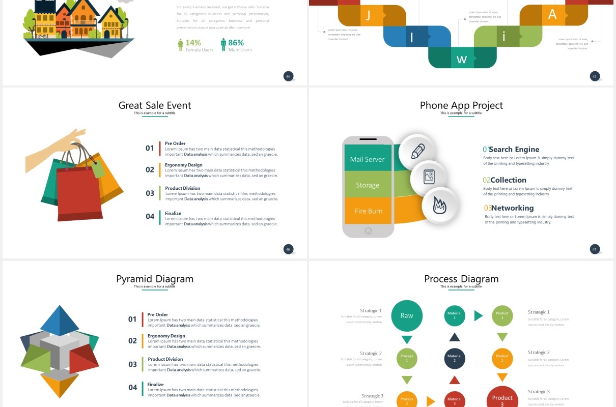 多功能实用可视化数据信息图表PPT素材模板flores powerpoint template