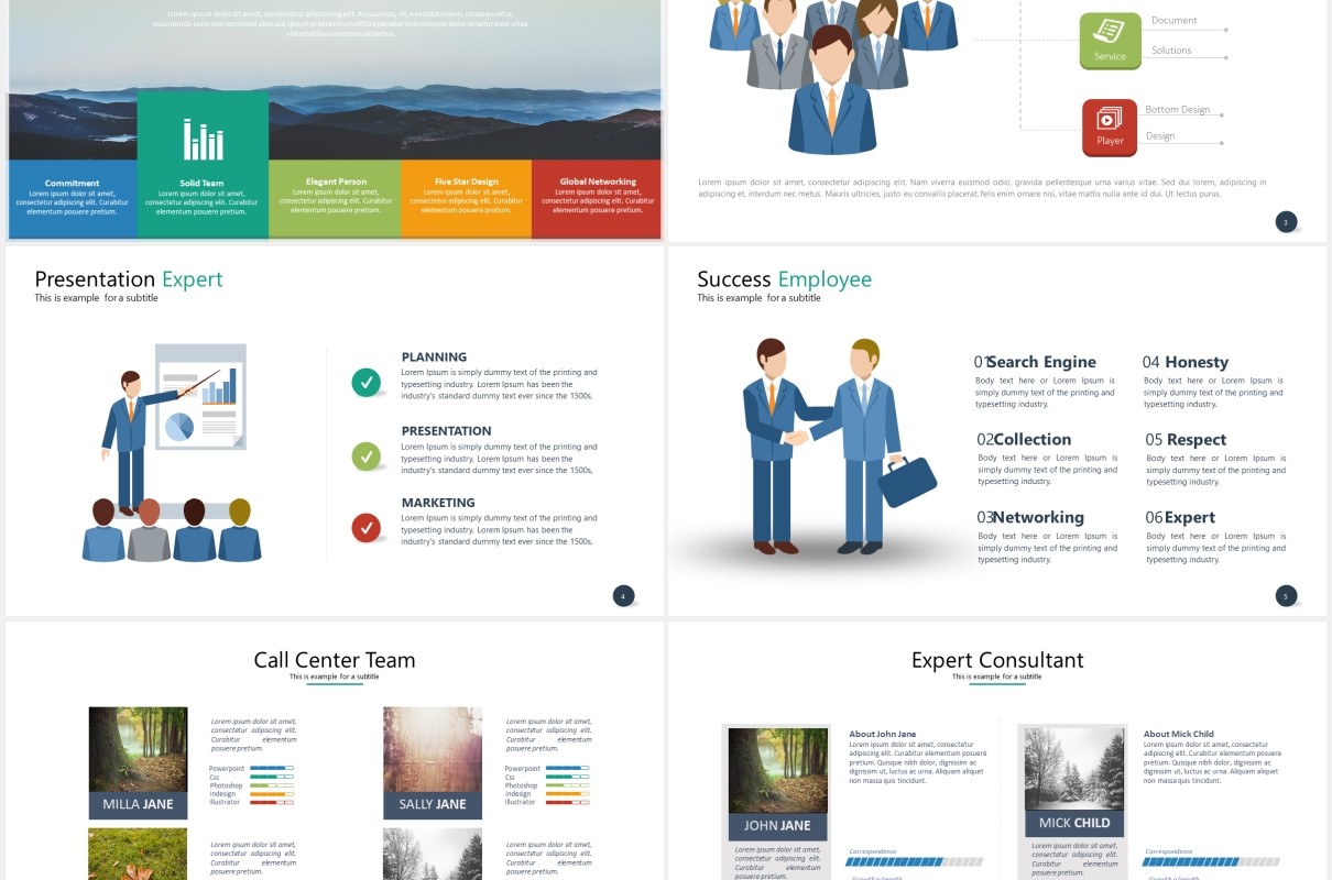 多功能实用可视化数据信息图表PPT素材模板flores powerpoint template