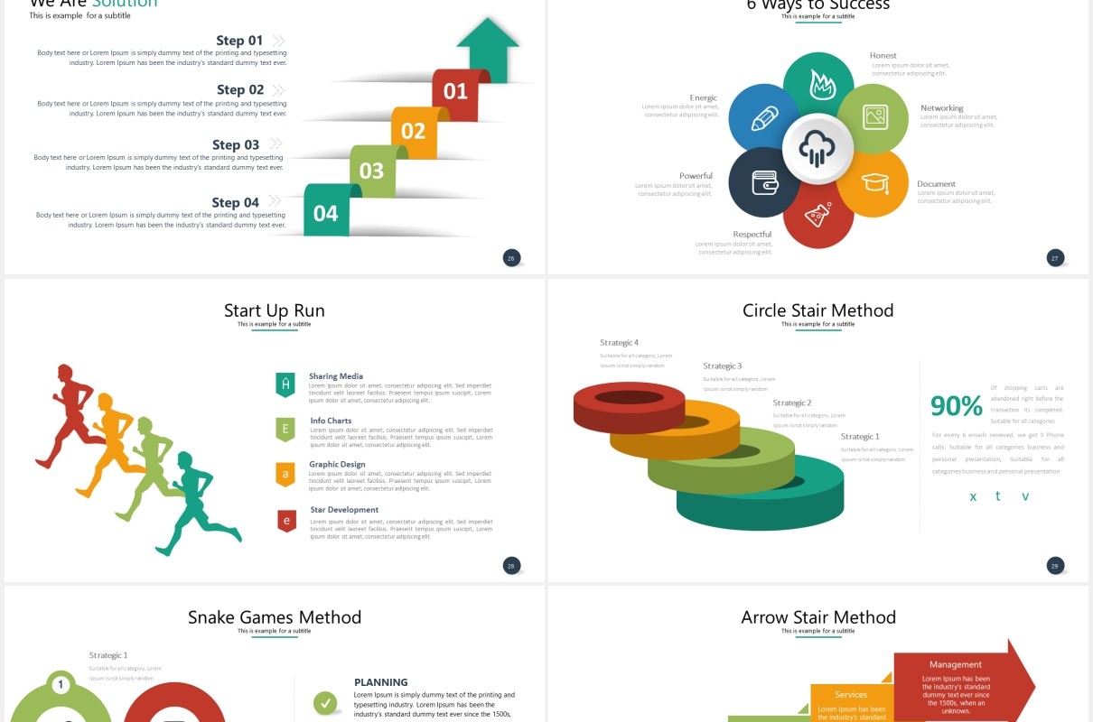 多功能实用可视化数据信息图表PPT素材模板flores powerpoint template