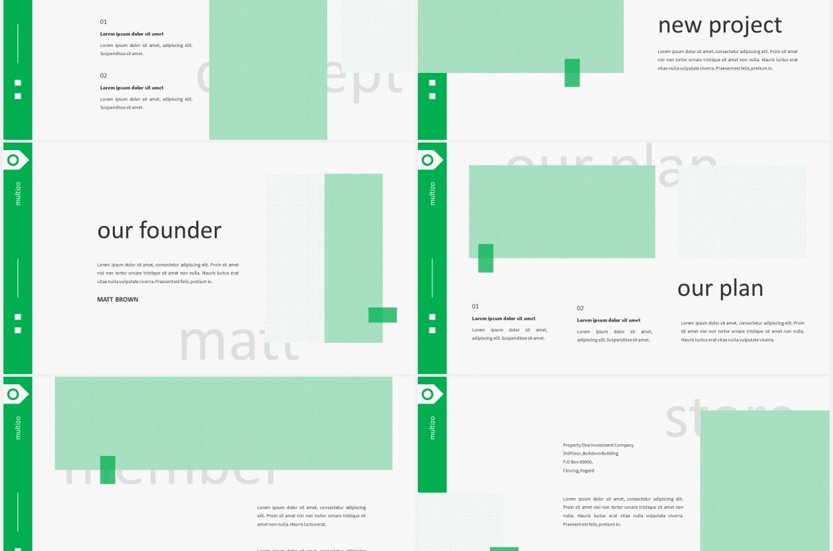 绿色简约医学医疗多用途PPT图片排版设计模板MULTIZO - Multi-purpose Powerpoint Template