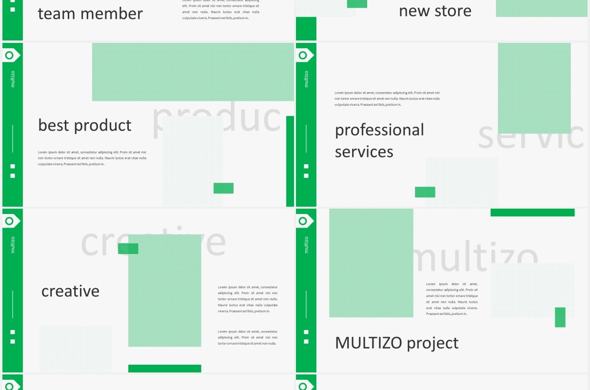绿色简约医学医疗多用途PPT图片排版设计模板MULTIZO - Multi-purpose Powerpoint Template