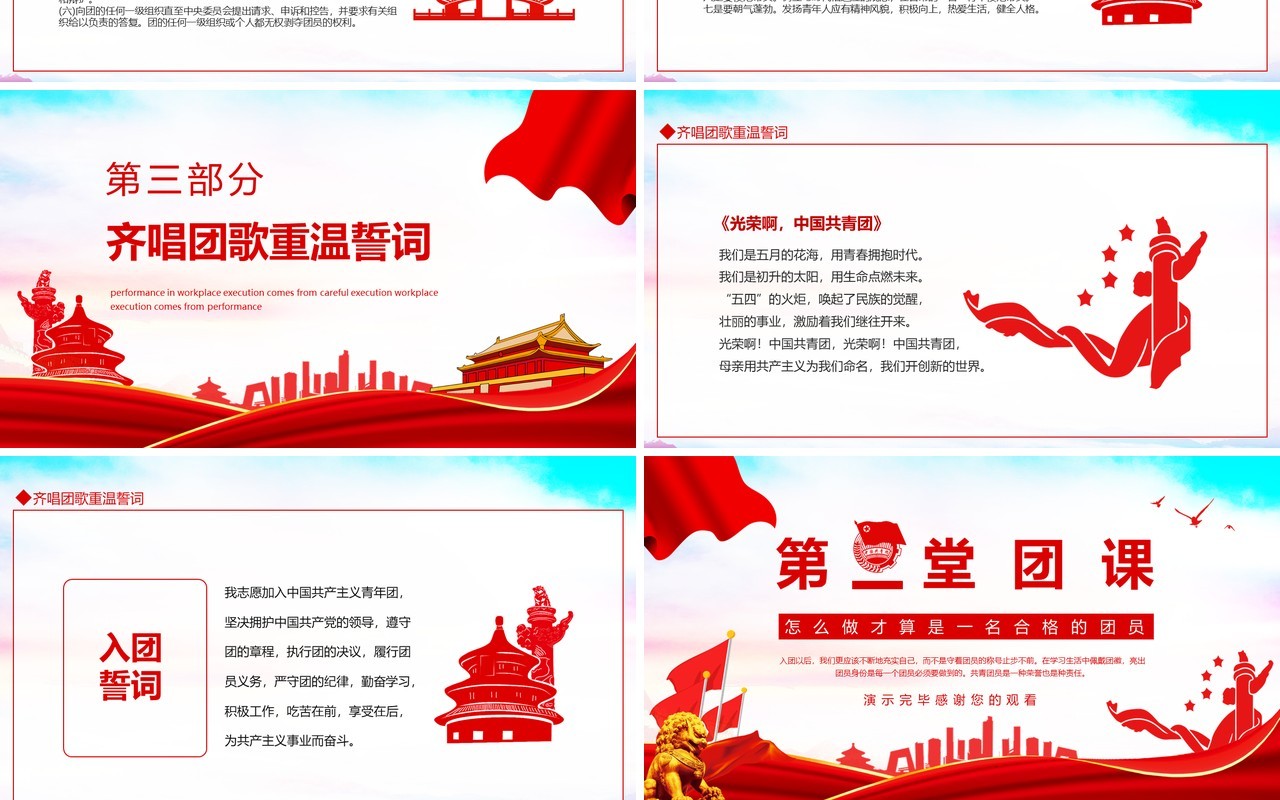 第一堂团课怎么做才算是一名合格的团员动态PPT模板