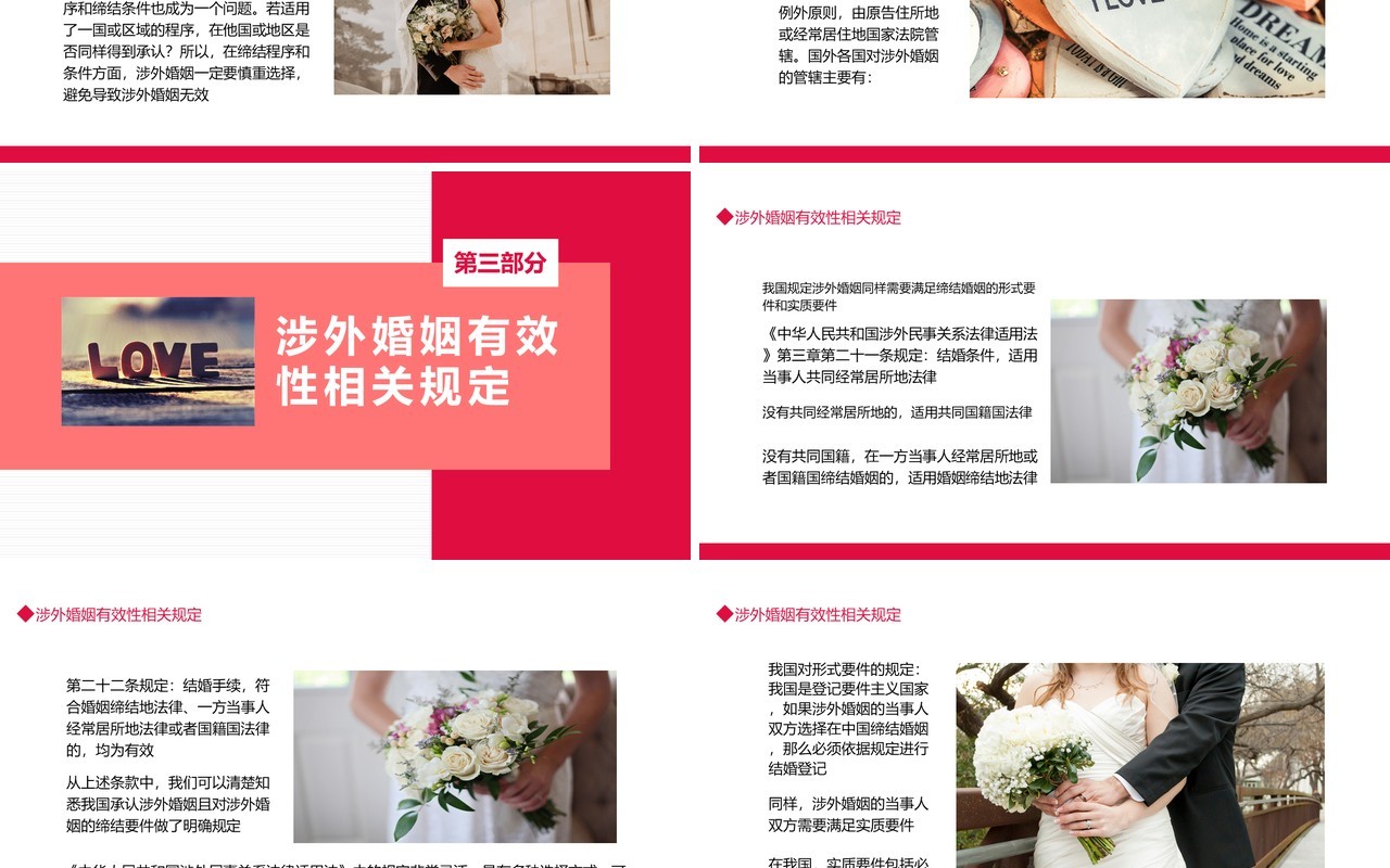 涉外民事婚姻动态PPT模板