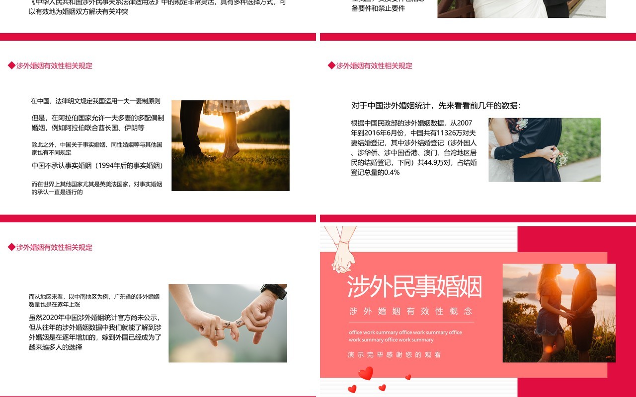 涉外民事婚姻动态PPT模板