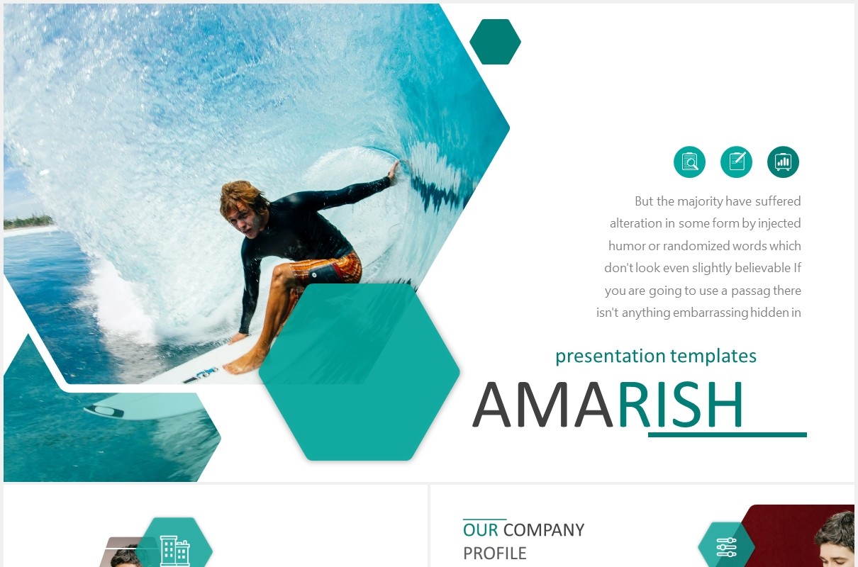 简约公司项目宣传介绍工作报告PPT模板amarish powerpoint template
