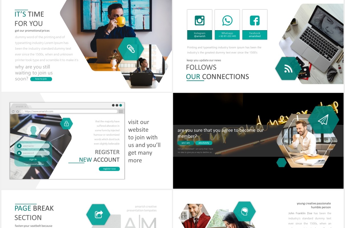 简约公司项目宣传介绍工作报告PPT模板amarish powerpoint template
