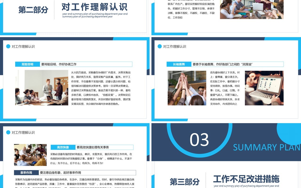 采购部年终工作总结计划报告计划动态PPT模板