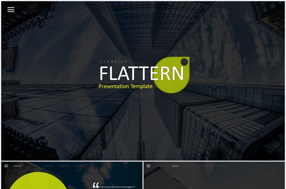 扁平化商务PPT模板flattern powerpoint template