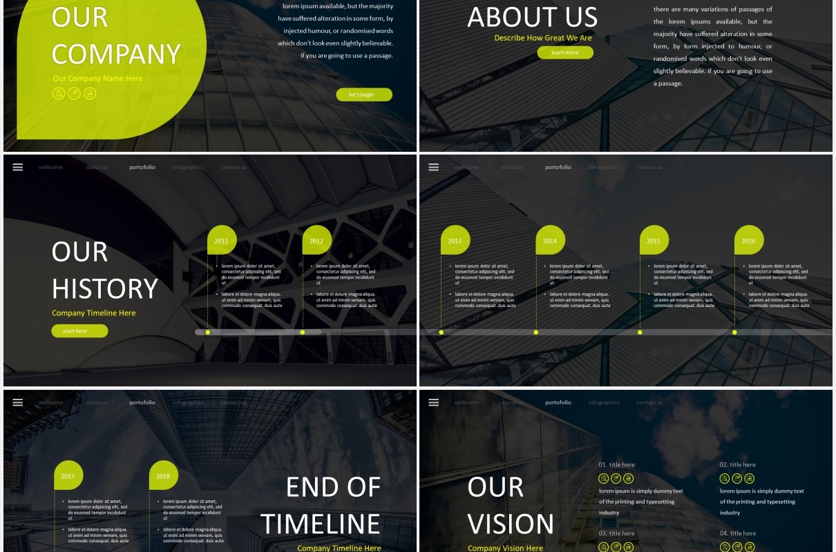 扁平化商务PPT模板flattern powerpoint template
