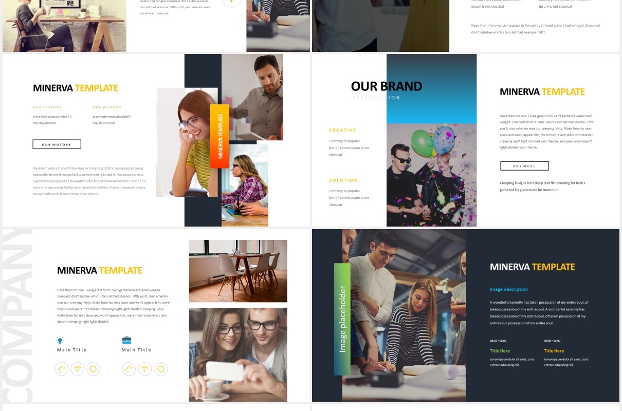 商务公司宣传介绍PPT模板minerva powerpoint template