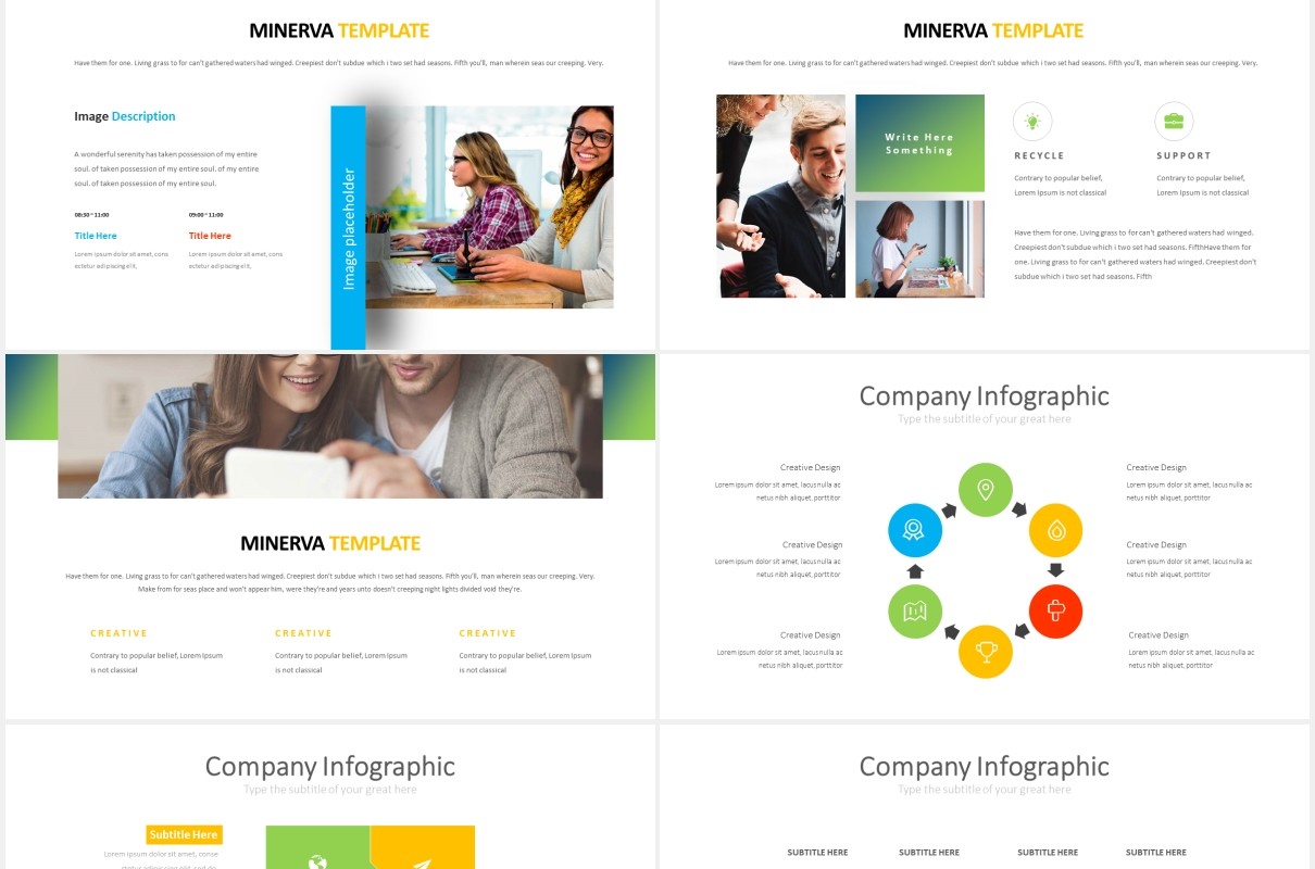 商务公司宣传介绍PPT模板minerva powerpoint template
