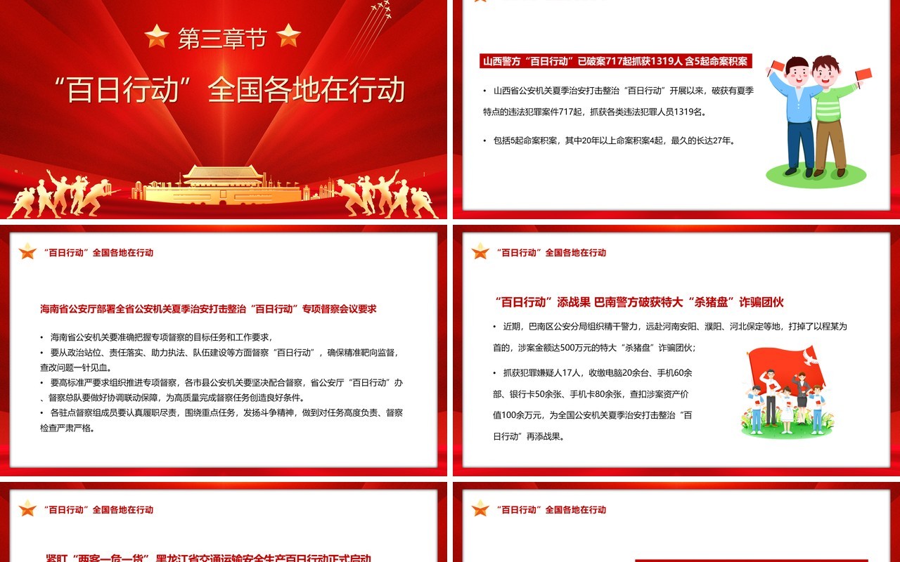 百日行动保安全持续发力除隐患专题活动PPT模板