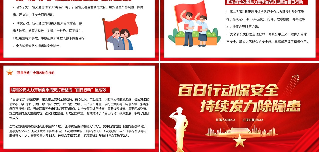 百日行动保安全持续发力除隐患专题活动PPT模板