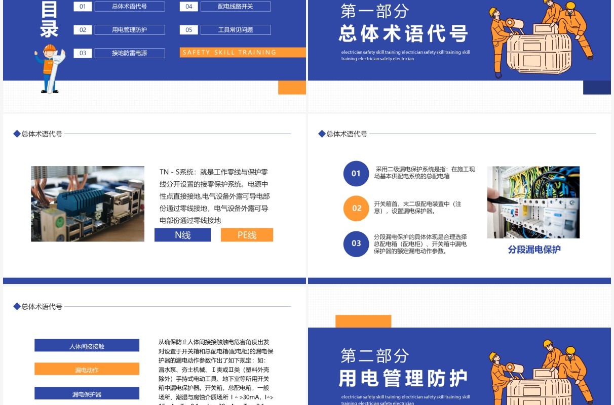 电工安全技能培训动态PPT模板