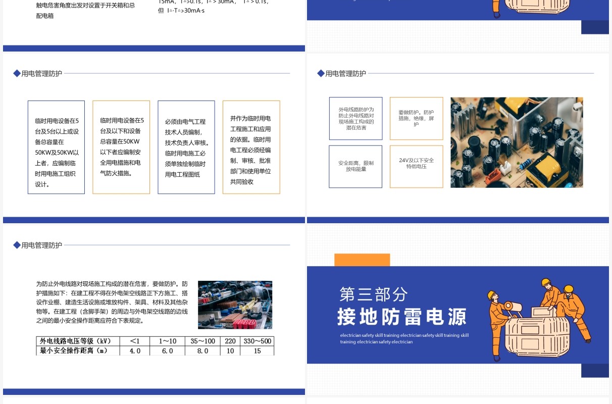 电工安全技能培训动态PPT模板