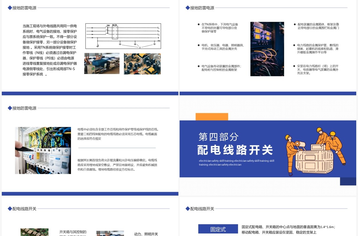 电工安全技能培训动态PPT模板