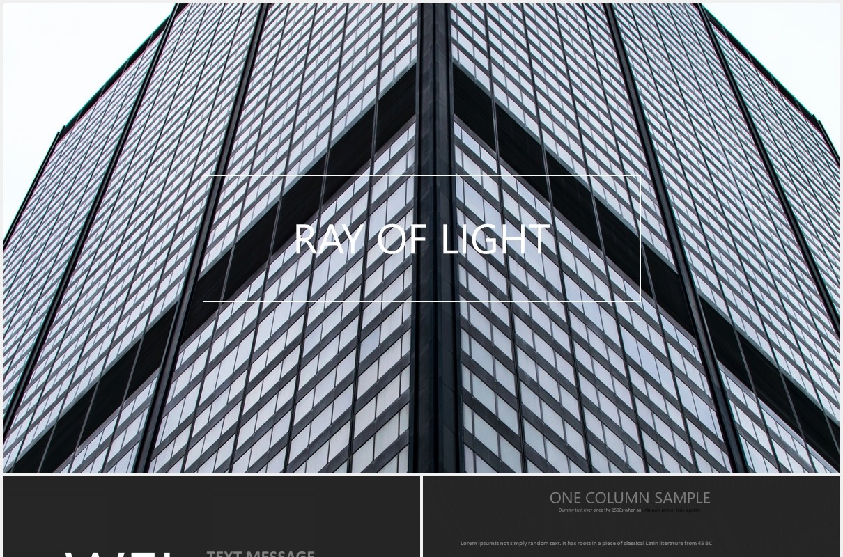 高端深色商务报告数据分析图表PPT模板ray of light powerpoint