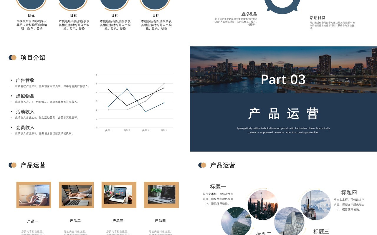 简约商业计划项目策划书PPT模板