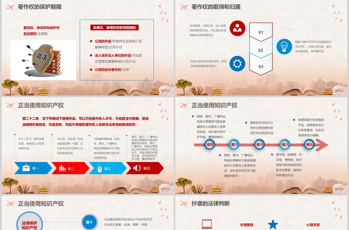 世界知识产权日宣传教育PPT模板
