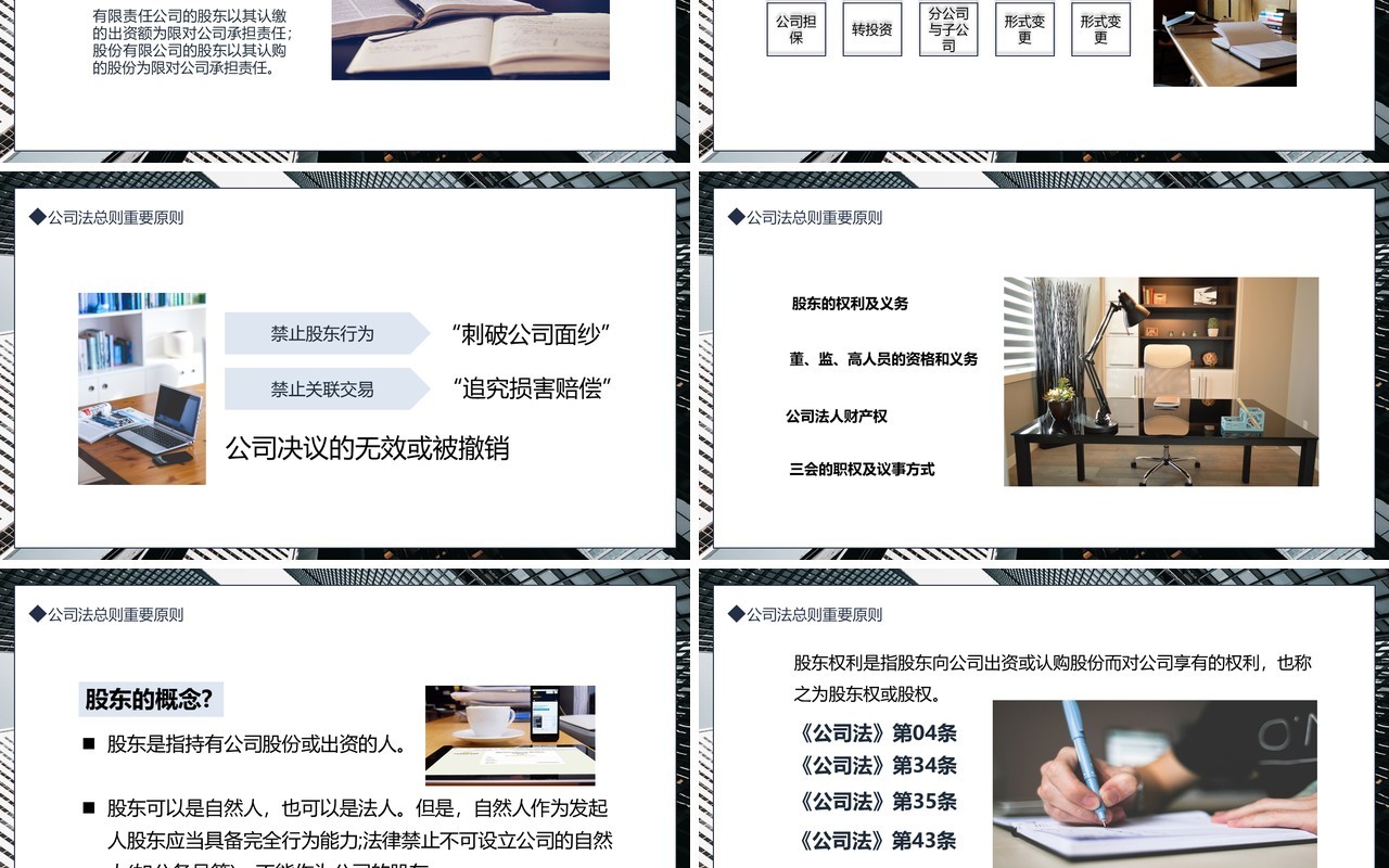 新公司法培训动态PPT模板