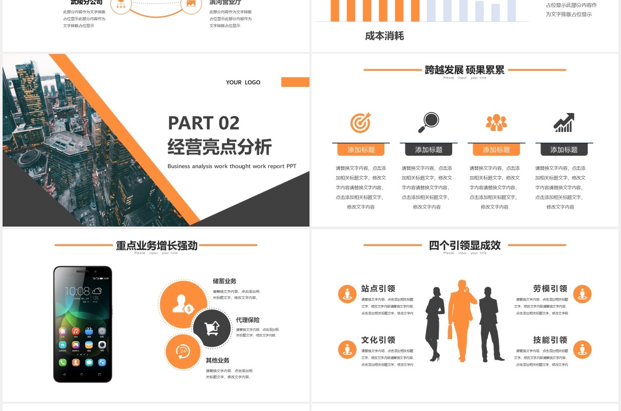 简约公司经营分析工作思路报告工作汇报PPT模板