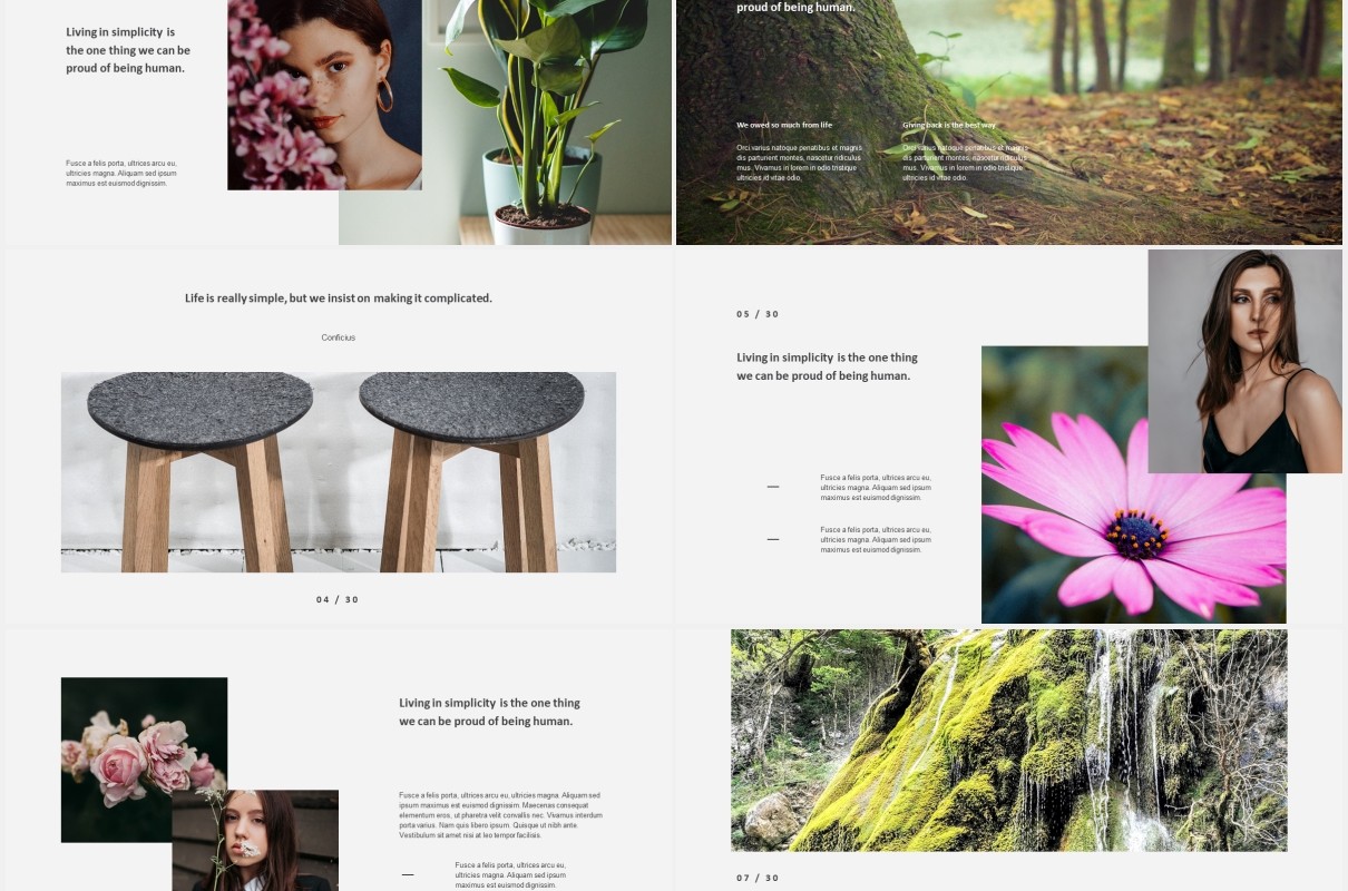 简洁电子照片展示PPT模板bhea simple powerpoint template