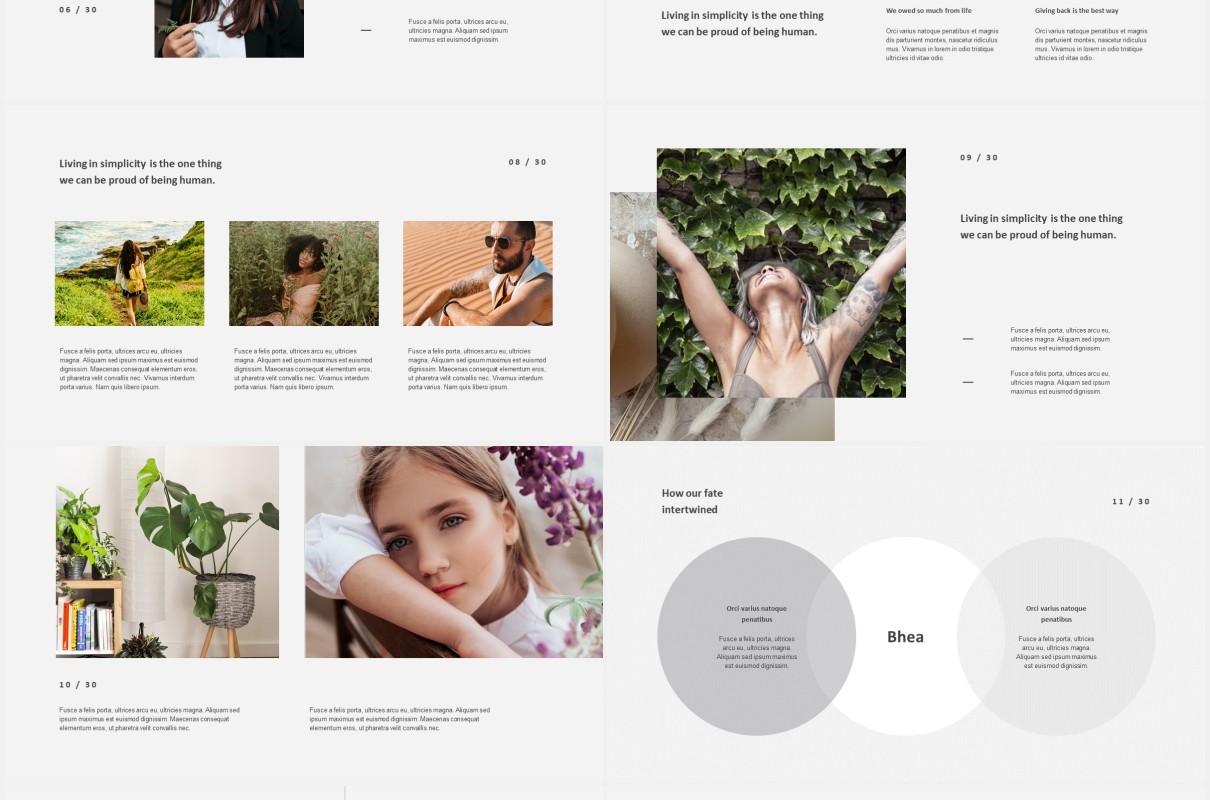 简洁电子照片展示PPT模板bhea simple powerpoint template