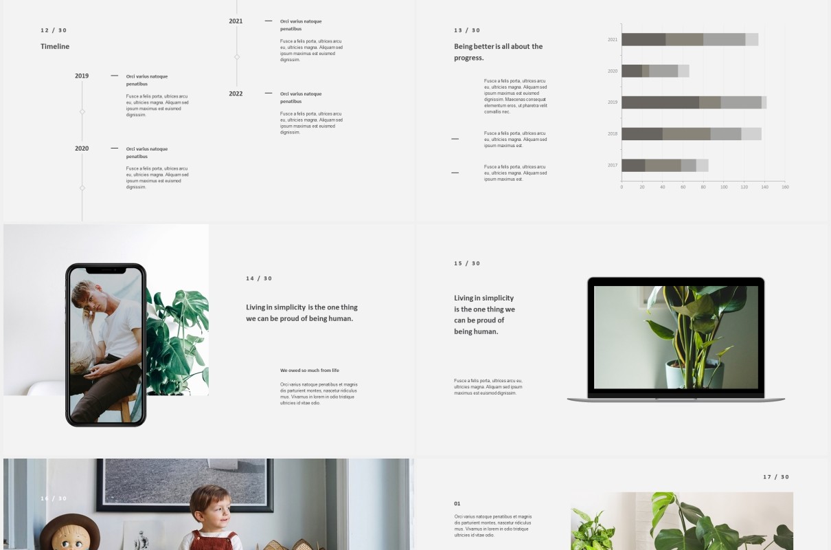 简洁电子照片展示PPT模板bhea simple powerpoint template