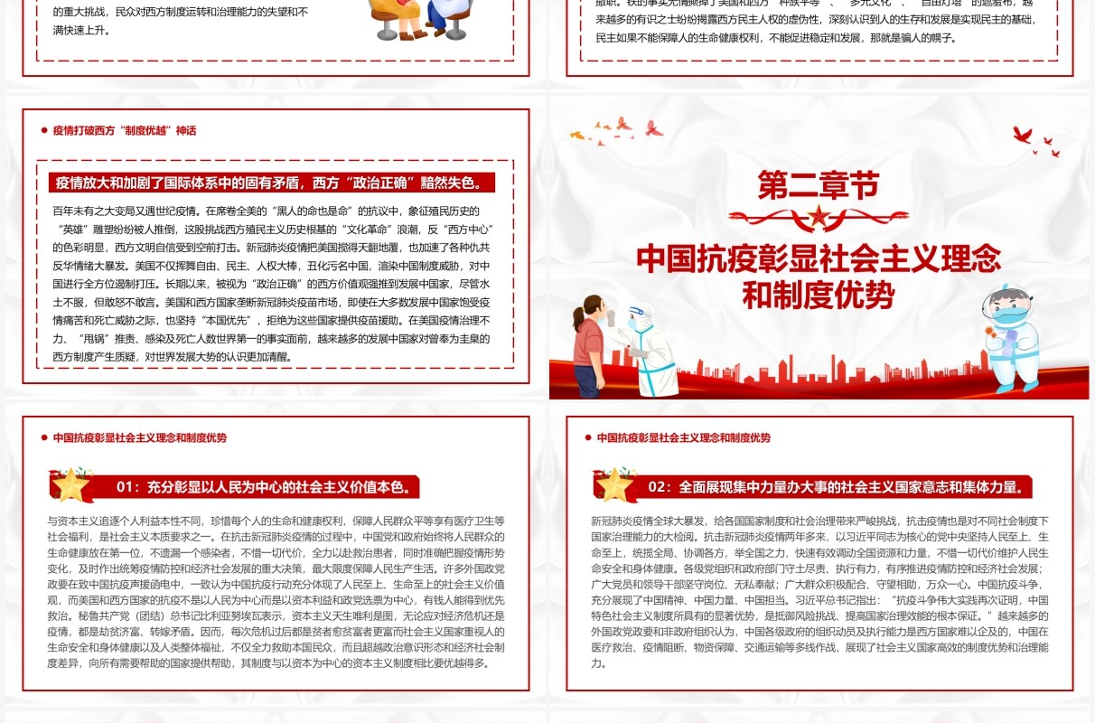 疫情下的西方制度危机与中国制度优势PPT模板