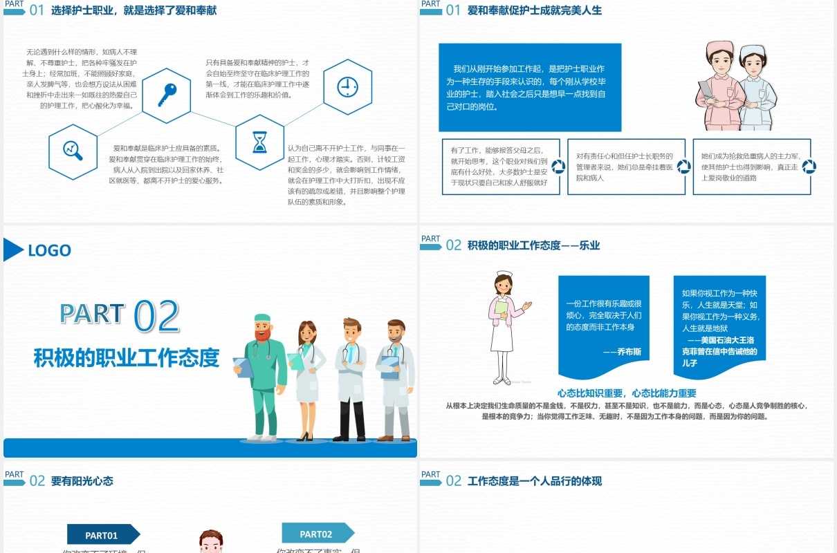 简约医院医疗护士岗前专业培训课件PPT模板