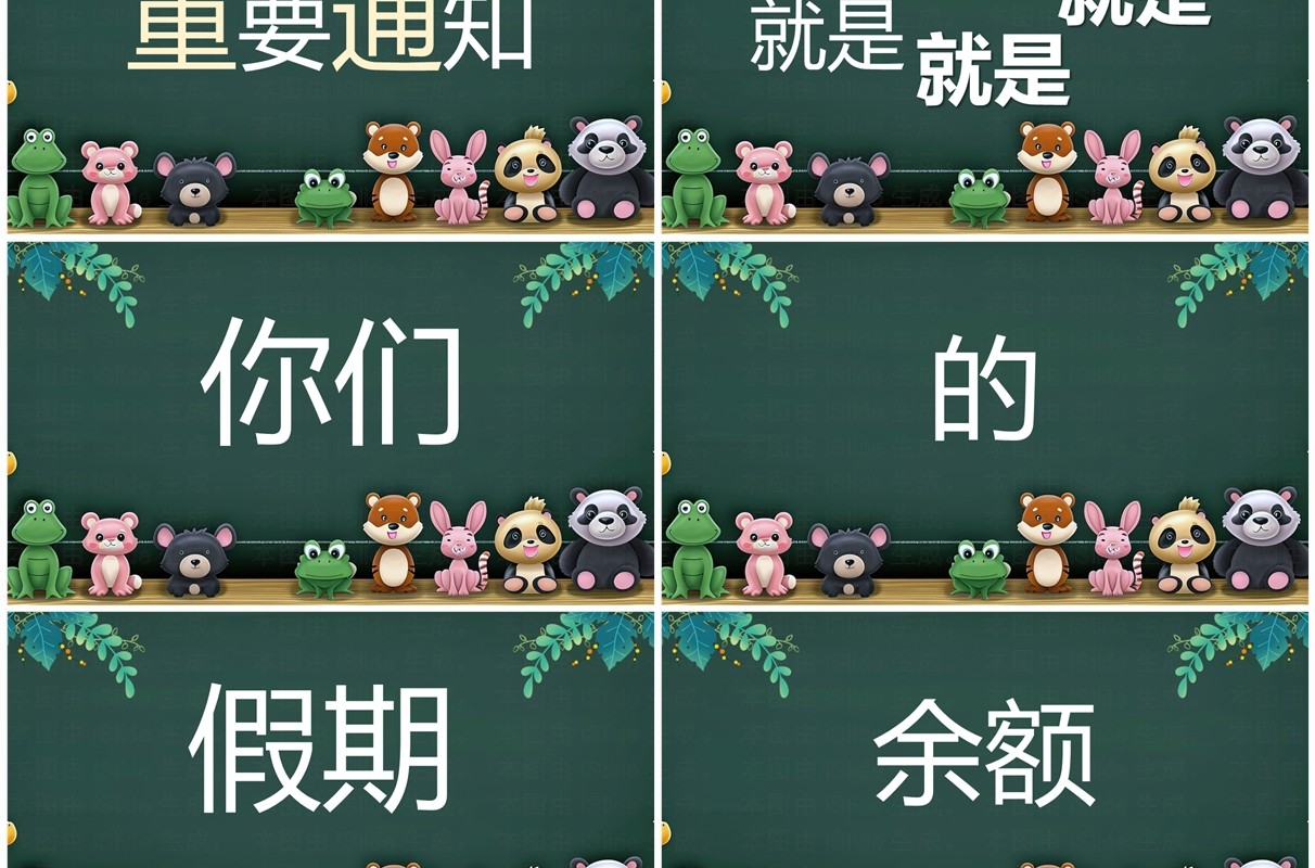 绿色卡通黑板风开学第一课快闪PPT模板