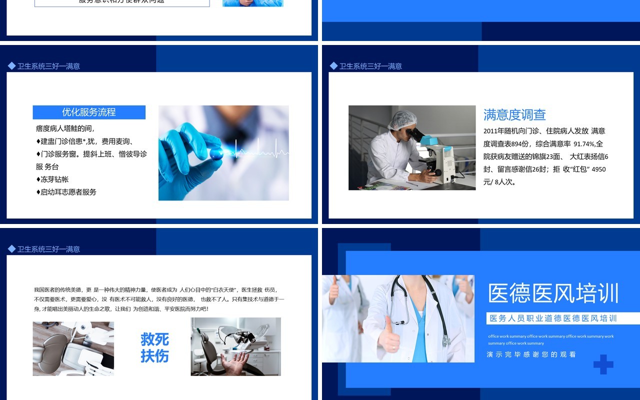 医务人员职业道德医德医风培训动态PPT模板